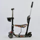 Самокат із сидінням 5 в 1 Best Scooter 34760 кошик батьківська ручка чорний - зображення 2