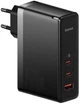 Ładowarka sieciowa Baseus GaN5 Pro 140W (2 x Type-C + USB) + Kabel Type-C + Type-C) Czarna (CCGP100201) - obraz 1