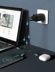Сетевое зарядное устройство Baseus GaN5 Pro 65W (2xType-C+USB) + Кабель Type-C to Type-C 100W) Black (CCGP120201) - изображение 8