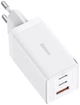 Ładowarka sieciowa Baseus GaN5 Pro 65W 2 x Type-C + USB + Cable Type-C to Type-C 100W Biały (CCGP120202) - obraz 2