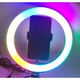 Кольцевая LED лампа для съемки с держателем телефона XPRO 3D-33RGB USB 33cm (40921-3D-33RGB) - изображение 4