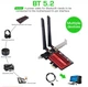 Двохдіапазонний PCI-E Wi-Fi 6 3000Mbps + BT5.2 (Intel AX200) адаптер 2.4G/5Ghz + Bluetooth 5.2 (PCE-AX200-3000) - зображення 2