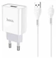 Зарядний пристрій HOCO C81A 1USB/2.1A з кабелем для заряджання USB - Lightning Білий - зображення 4