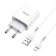 Зарядное устройство сетевое HOCO C81A 1USB/2.1A с кабелем для зарядки USB - MicroUSB Белый - изображение 2