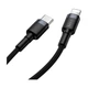 Дата кабель USB-C to Lightning 1.0m 18W 2.1A Cafule Black-Grey Baseus (CATLKLF-G1) - изображение 5