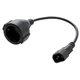 Кабель живлення C14 M to Schuko F 0.75mm2 Copper Vinga (VPCC14S75C) - зображення 2