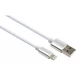 Дата кабель USB 2.0 AM to Lightning 1m nylon silver Vinga (VCPDCLNB1S) - зображення 1
