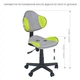 Дитяче комп'ютерне крісло FunDesk LST3 Green-Grey - зображення 8