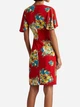 Платье на запах миди летнее женское Ralph Lauren 176615069 XS Красное (1159782075) - изображение 2
