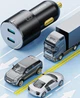 Зарядний пристрій Essager Dual Car Charger 66W Black (ECC2C-FF01) - зображення 2