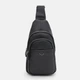 Сумка-слинг мужская кожаная Laras K104040bl Черная (ROZ6400175008) - изображение 1