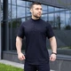 Мужская льняная рубашка с коротким рукавом темно-синяя M 1-0415-M - изображение 1