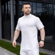 Мужская льняная рубашка с коротким рукавом белая 2XL 1-0418-2XL - изображение 1