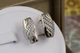 Сережки Xuping Jewelry жалюзі 1.8 см сріблясті - зображення 2