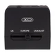 Универсальное зарядное устройство XO WL01 UK/EU/US, сетевой переходник с двумя USB портами Черный - изображение 6