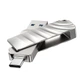Флешка двухсторонная Type-C и USB 3.0 разъемами Borofone OTG USB flash drive (32 GB). Silver - изображение 1