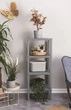 Стеллаж этажерка на 4 полки, M&T Displays, пластик, 38х29х100 см, серый - изображение 4