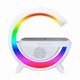 Багатофункціональна смарт лампа RGB нічник AS-K10 з бездротовою зарядкою для телефона Bluetooth колонкою та будильником 3в1 - зображення 3