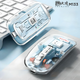 Мышь беспроводная прозрачная FMOUSE M133 с подсветкой, магнитная крышка, с аккумулятором (blue) - изображение 1