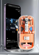 Мышь беспроводная прозрачная FMOUSE M133 с подсветкой, магнитная крышка, с аккумулятором (green) - изображение 7