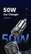 Автомобильное зарядное устройство toocki TQ-CC25 50W Быстрая зарядка PD3.0 Type C Quick Charge 3.0 USB (698384568837) - изображение 12