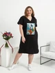 Платье с нашивкой Ukreina Трикотаж 5XL Черное U21Pla0925 - изображение 5