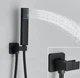 Душова система прихованого монтажу чорна Wezer PRO17B-02-BLACK - зображення 3