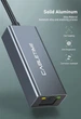 Кабель Cabletime USB A 2.0 - RJ45 100Mbps Ethernet, 0.15 м Space Grey (CB52G) - изображение 7