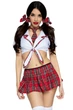 Костюм школярки Leg Avenue Miss Prep School Червоний S/M - зображення 1