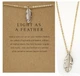 Стильная женская подвеска, украшение, цепочка на шею. Кулон Перышко. - изображение 2