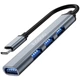 USB Type-C хаб, концентратор / розгалужувач для ноутбука Addap UH-05C, на 4 порти USB, Gray (7809) - зображення 1
