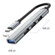 USB Type-C хаб, концентратор / розгалужувач для ноутбука Addap UH-05C, на 4 порти USB, Gray (7809) - зображення 3