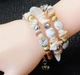 Женский браслет пружиной Primo Stone Cuff - White - изображение 3