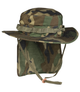 Панама тактична Mil-Tec З хвостом M Камуфляж BRIT.BOONIE R/S M.NECKFLAP WOODLAND (12326120-903-M) - изображение 1