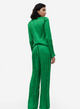 Жіночі широкі штани H&M (55618) M Зелені - зображення 3