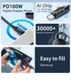 Кабель Essager Type-C – Type-C PD 100W (20V/5A) LED дисплей швидка зарядка для ноутбуків смартфонів планшетів 200см (692806897468) - зображення 7