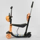 Детский самокат Best Scooter 78266 Божья коровка, 5 в 1, родительская ручка, корзинка, свет колес Черный - изображение 2