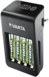 Ładowarka akumulatorków Varta LCD Plug Charger+ EU 4x 2100 mAh Black (57687101441) - obraz 1