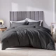 Комплект постільної білизни Еней-Плюс Полуторний 145x210 см Luxe-0008 сірий Microfiber (4820001331929) - зображення 1