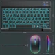 Універсальна бездротова Bluetooth клавіатура + мишка з RGB підсвічуванням 25х15см Чорна - зображення 8