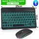 Універсальна бездротова Bluetooth клавіатура + мишка з RGB підсвічуванням 25х15см Чорна - зображення 10