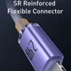 Кабель для быстрой зарядки Baseus Crystal Shine Series Fast Charging Data Cable USB to iP 2.4A 1.2m Кабель для iPhone (CAJY000005) Purple - изображение 5