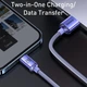 Кабель для быстрой зарядки Baseus Crystal Shine Series Fast Charging Data Cable USB to iP 2.4A 1.2m Кабель для iPhone (CAJY000005) Purple - изображение 7