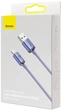 Кабель для быстрой зарядки Baseus Crystal Shine Series Fast Charging Data Cable USB to iP 2.4A 1.2m Кабель для iPhone (CAJY000005) Purple - изображение 8