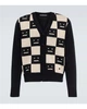 Кардиган No Brand Face Maglia wool cardigan Black/White S - зображення 3