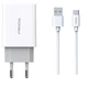 Мережевий зарядний пристрій + кабель! - 2хUSB порти 2,4A + USB Type-C кабель 1 м білий - Proda PD-A28c - изображение 3