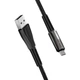 Кабель ColorWay USB-USB Type-C (zinc alloy + led), 2.4А, 1м, Black (CW-CBUC035-BK) - зображення 12