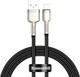 Кабель для быстрой зарядки Baseus Cafule Series Metal Data Cable USB to IP 2.4A 1m Кабель для iPhone (CALJK-A01) Black - изображение 2