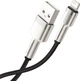 Кабель для быстрой зарядки Baseus Cafule Series Metal Data Cable USB to IP 2.4A 1m Кабель для iPhone (CALJK-A01) Black - изображение 4
