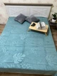 Покривало Папороть Євро 200х220 Махрове Бірюзове - зображення 3